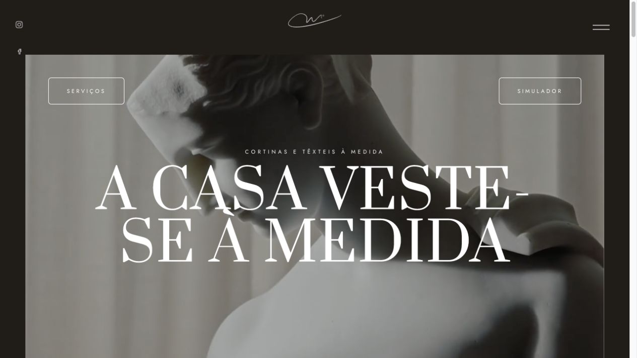 Homepage da M-Lar Interiores